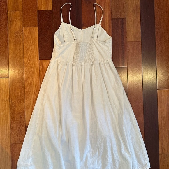 Design Lab | White cotton button-down lined sundress size M - Picture 4 of 4